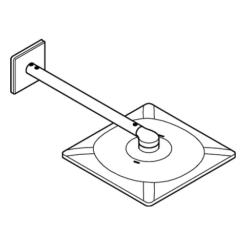 Grohe - Kopfbrauseset RAINSHOWER 310 SmartActive Cube 26479 Br.arm moon white