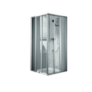 Kermi Duschdesign - Eck-Halbteil IBIZA 2000 ED3 08018 BV 770-792/1850 SIMG ESG klar