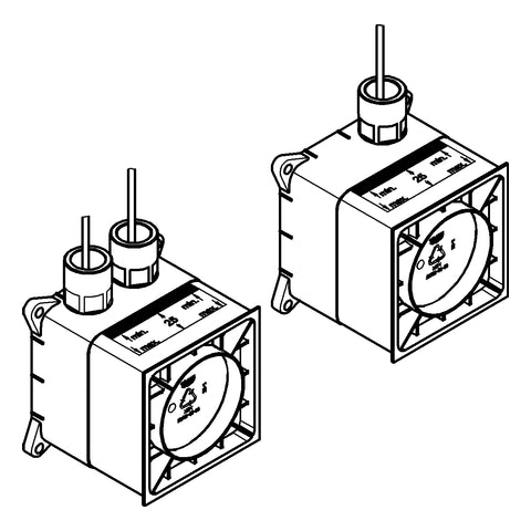 Grohe - Rohbauset RAINSHOWER F-Series 29072 für Einbau Lichtmodule 36359000