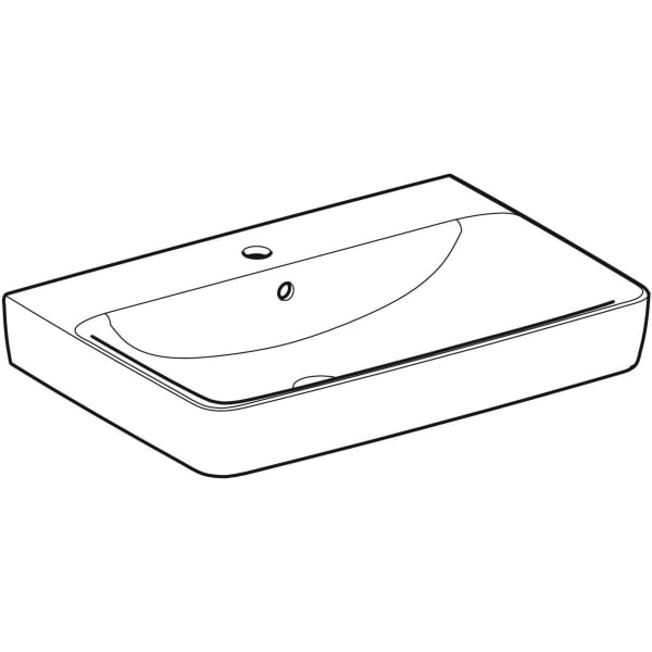 Geberit Vertriebs - RENOVA Plan Waschtisch, 70x48cm m. Hl., m. Ül., weiß, NEU