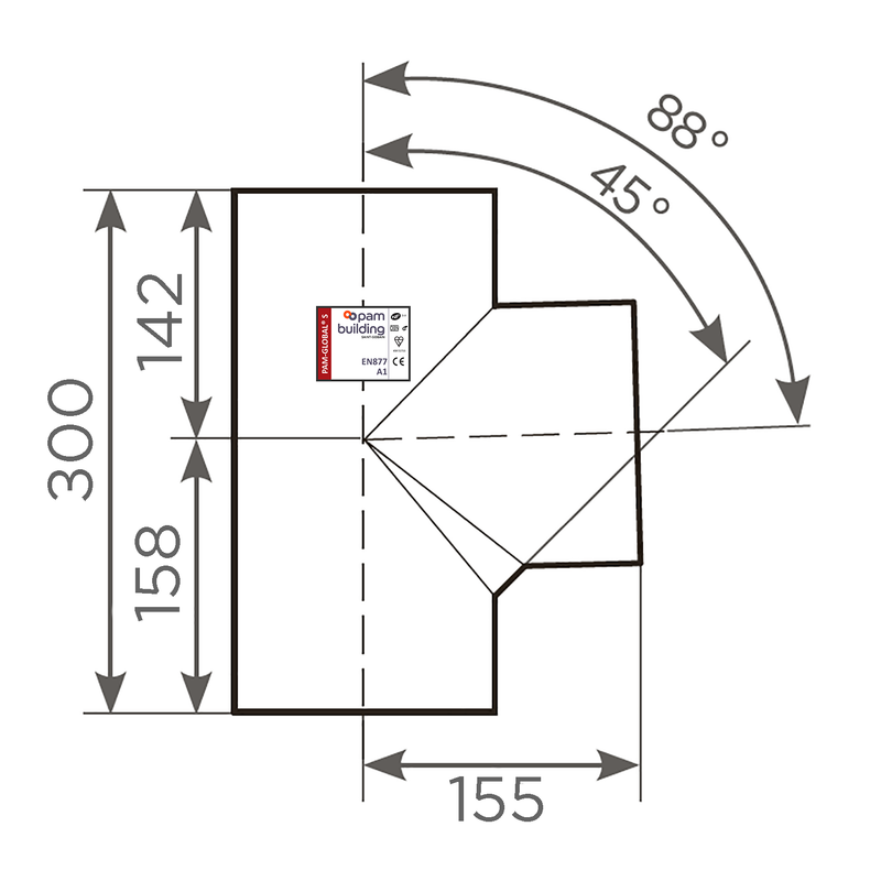 Fornatis - Abzweig DN 150x150 88 Grad