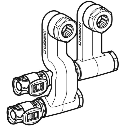 Geberit Vertriebs - FlowFit Set Anschluss-Endstück für Vorl./Rückl. SiBr d16-15