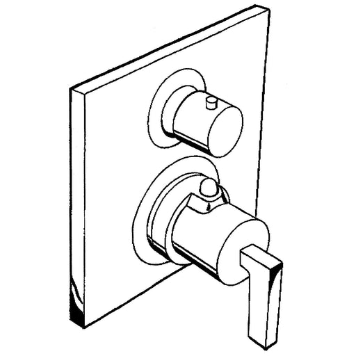 Hansgrohe - Fertigset UP Thermostat AXOR CITTERIO 39700 chrom m.Hebelgriff m.Absperrvt