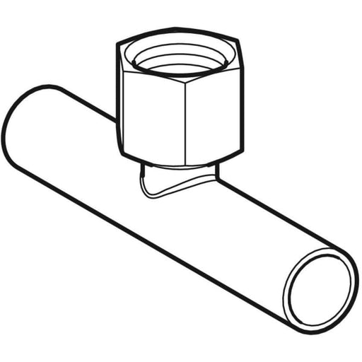 Geberit Vertriebs - Mapress C-Stahl T-Stück mit IG und Einschubenden d54-Rp1/2-54 verzinkt