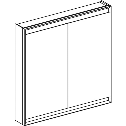 Geberit Vertriebs - ONE Spiegelschrank mit ComfortLight 2 Türen, AP-Mont., 90x90x15cm, weiß