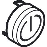 Hansgrohe - Druckknopf Symbol ON/OFF schwarz