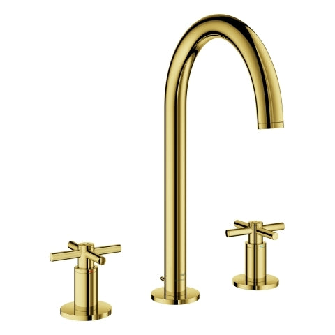 Grohe - 3-Loch-WT-Batterie Atrio 20643 Rohrauslauf Kreuz-Griff cool sunrise