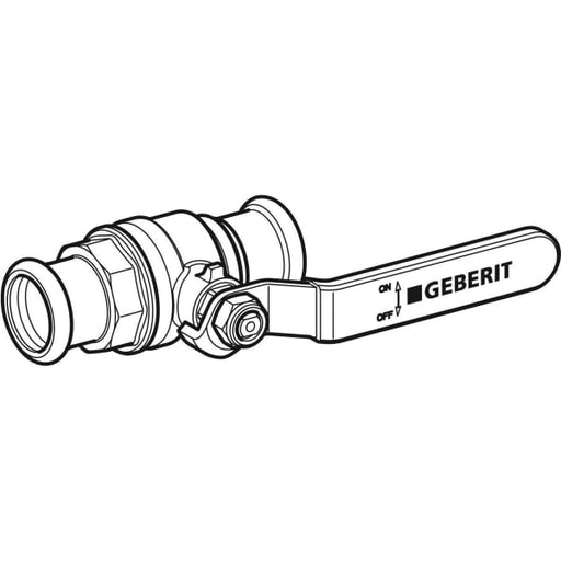 Geberit Vertriebs - C-Stahl Kugelhahn mit Pressmuffe Durchmesser: 18mm, # 94923