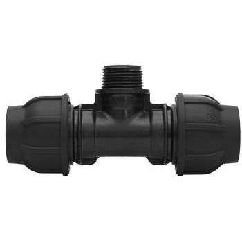 Gebo - Armaturen - Plast T-Stück 32 x 3/4 x 32 Abgang mit Außengewinde