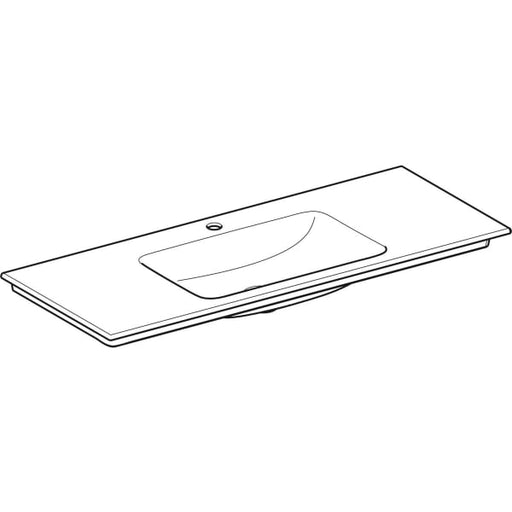 Geberit Vertriebs - ONE Möbelwaschtisch 120x48 cm Abg.verti., m.Hl., o.Ül., weiß, KeraTect
