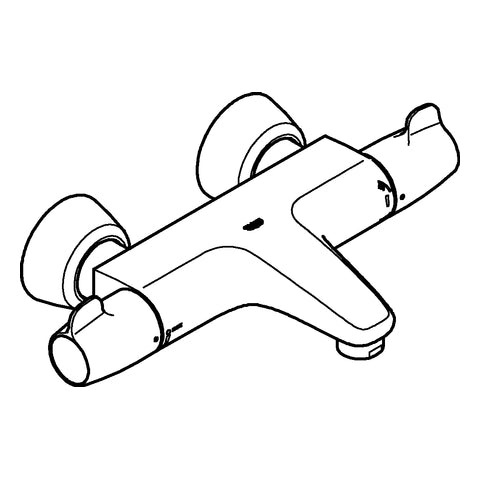 Grohe - THM-Wannenbatt. GROHTHERM Special 34665 mit verdeckten S-Anschlüssen chrom