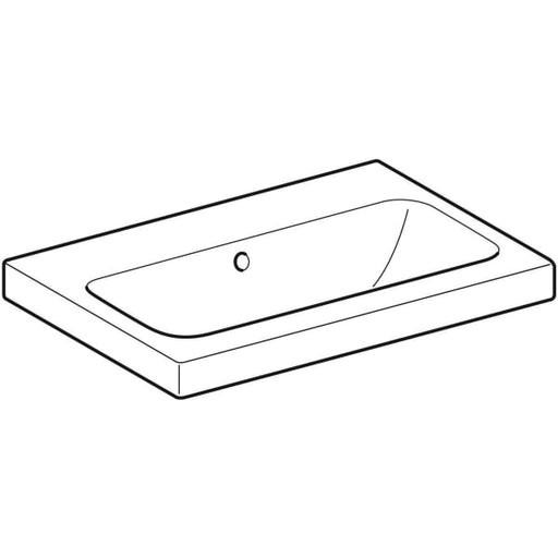 Geberit Vertriebs - iCon Light WT 60x42cm, verk. Ausld. ohne Hahnloch, mit Überlauf, weiß