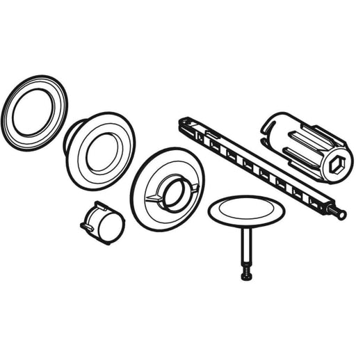 Geberit Vertriebs - Serviceset für Badewannenablauf mit Druckbetätigung PushControl, chrg