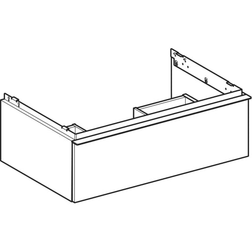 Geberit Vertriebs - iCon Unterschrank für WT, 1 Schubl. 74x24,7x47,6cm, weiß hgl./Gr. weiß matt