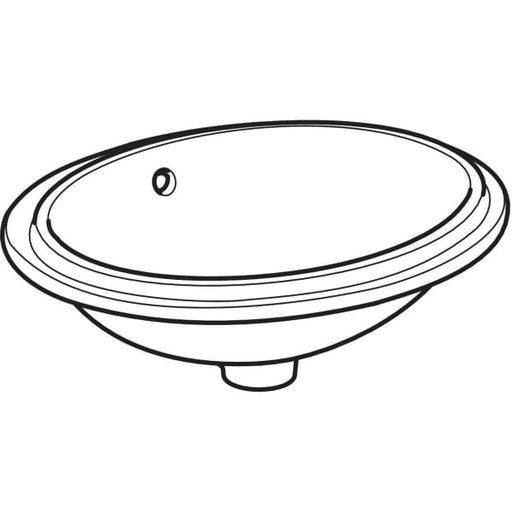 Geberit Vertriebs - Unterbau-WT VARIFORM, oval, 420x330mm o. Hl., mit Überlauf, weiß, KeraTect