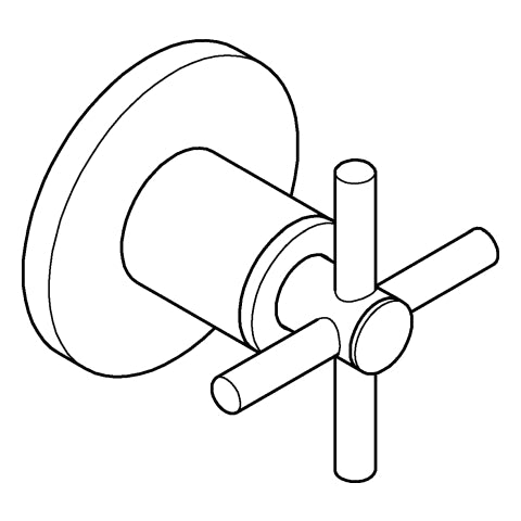 Grohe - UP-Ventil-Oberbau Atrio 29396 Kreuz-Griff chrom