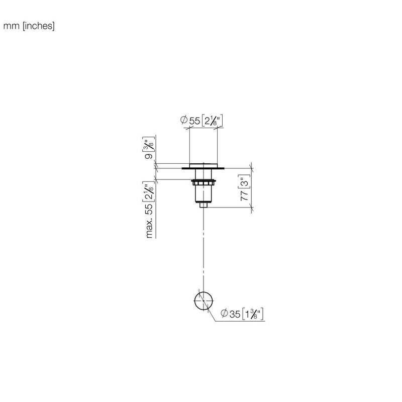 Dornbracht - Bedienknopf AIR SWITCH runde Rosette 10713970 platin gebürstet