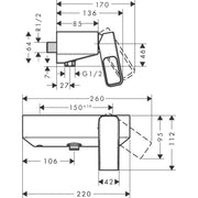Hansgrohe - Brausenmischer AP AXOR Urquiola DN15 chrom