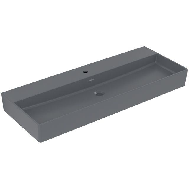 VILLEROY & BOCH - WT Memento 2.0 1200x470mm re-eckig 1HL. o. ÜL. geschliffen Graphite cplus