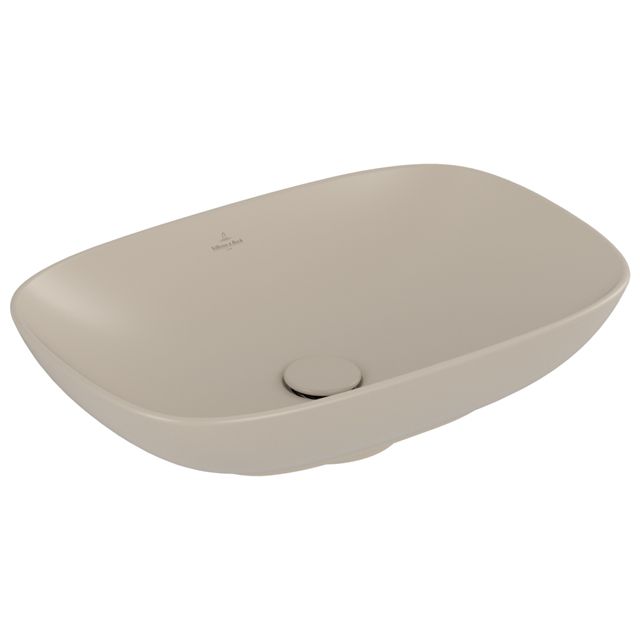 VILLEROY & BOCH - Aufsatzwaschbecken Loop&Friends 560x 380mm Rechteck m. ÜL. Almond CeramicPlus