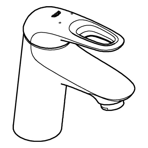 Grohe - EH-Waschtischbatt. EUROSTYLE 32468 M-Size glatter Körper Hebel off. chr