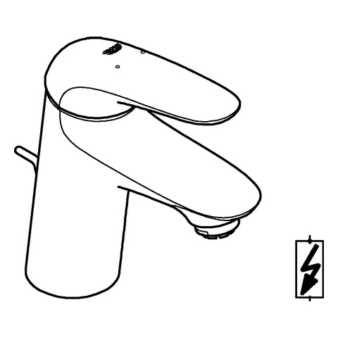 Grohe - EH-Waschtischbatt. EUROSTYLE 23710 S-Size Niederdruck Hebel geschl. chr