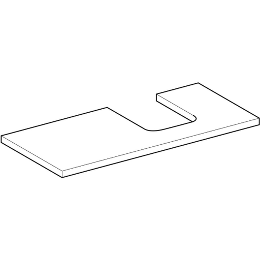 Geberit Vertriebs - ONE WT-Pl. Aus re für AWT Schalenform 105x3x47cm, weiß hgl