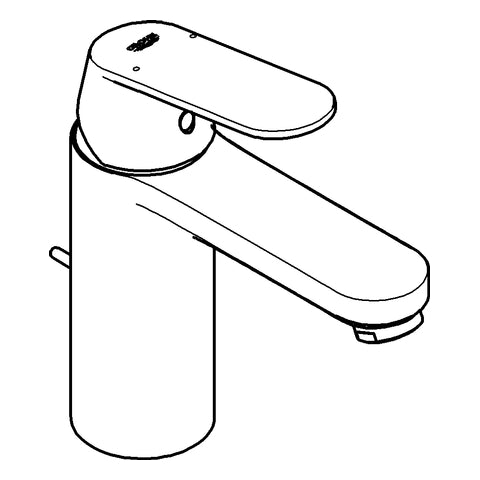 Grohe - Waschtisch EHM EUROSMART C 23325 mittelhoch Ablaufgarnitur chrom