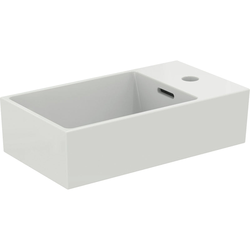 Ideal Standard - Handwaschbecken EXTRA, 1 Hl., m.Ül., Ablg.re.,450x250x150mm,geschli.,Weiß IP