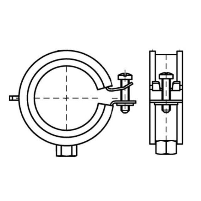 Walraven - Rohrschelle BISMAT FLASH ev epdm M8/10 15-18mm, per Stück