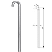 Adolf Schmidt - Abgangsrohr 180Gr. mit Bördel 32x680mm, Messing vc