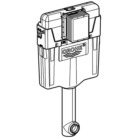 Grohe - WC-Spülkasten Wandeinbau 38661 6-9l einstellbar Start/Stopp o. 2 Mengen