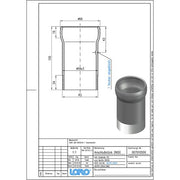 Lorowerk - Anschlussstück 00701. DN50x2AG f.Gewindemuffe Kellertanks