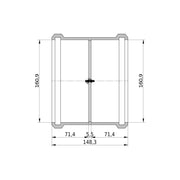 Wavin - Doppelmuffe AS+ DN 150