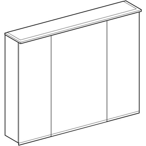 Geberit Vertriebs - Spiegelschrank OPTION Plus m. Beleuchtung, drei Türen, 90x70x17,2cm