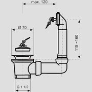 Sanitärtechnik Eisenberg - Sanit�rtechnik Eisenberg Ab-u.Überlaufgarnitur G1 1/2 ohne Geräteanschluss