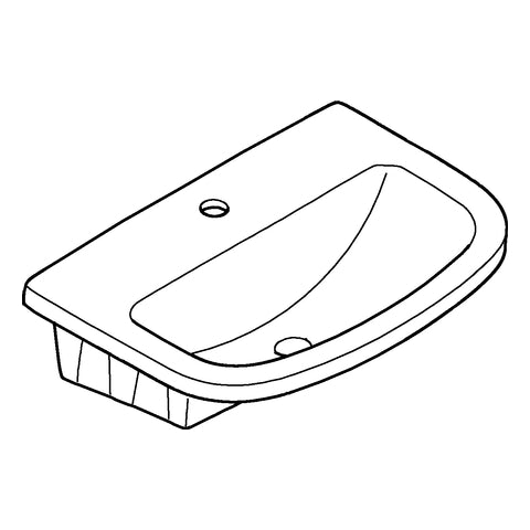 Grohe - Einbauwaschtisch Bau Keramik 39422 Montage von oben 55cm alpinweiß