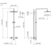 Dornbracht - mit Brause-Thermostat SYMETRICS 34459980 platin gebürstet