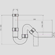 Sanitärtechnik Eisenberg - Universal Rohrgeruchverschluss G1 1/2x50