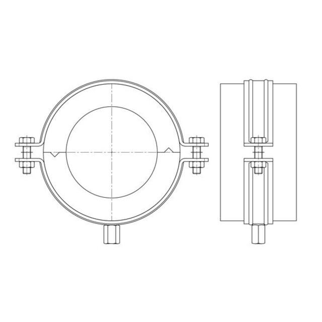Walraven - Kälteschelle BISOFIX MW DSD: 30mm - Gewinde: M10/M12 - 159mm