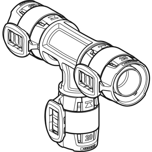 Geberit Vertriebs - FlowFit T-Stück reduziert PPSU d75-63-75