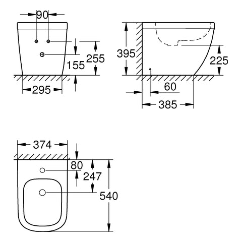 Grohe - Standbidet Euro Keramik 39340 alpinweiß