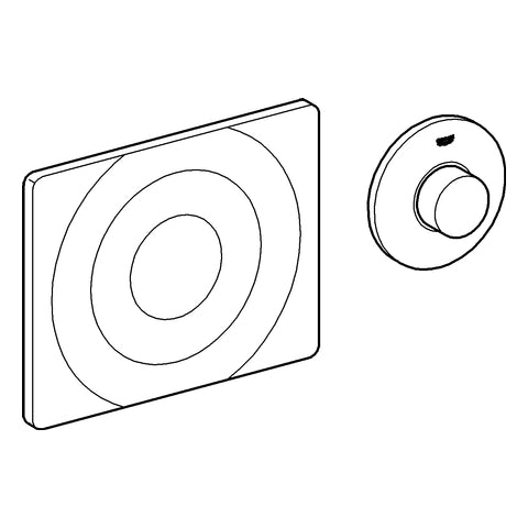 Grohe - Pneumatic-Handfernbetätigung 37059 Druckknopfbetätigung für SK chrom