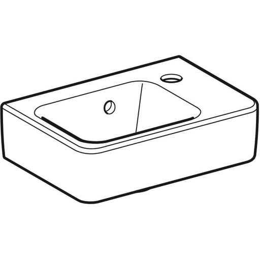 Geberit Vertriebs - RENOVA Plan HWB, verk. Ausladung 36x25cm, m.Hl. , m.Ül., weiß, KeraTect