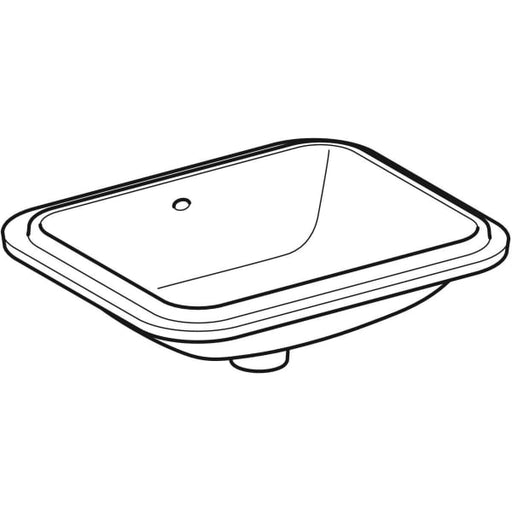 Geberit Vertriebs - Unterbau-WT VARIFORM, rechteckig 450x350mm, o. Hl., m. Ül., weiß, Tect