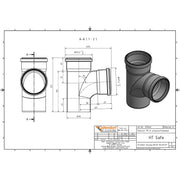 Gebr. Ostendorf - HTsafeEA Abzweig DN 110x110 87 Grad