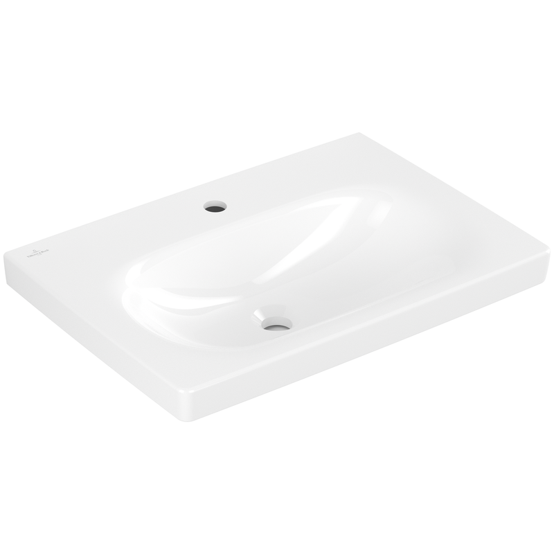 VILLEROY & BOCH - Waschbecken Skyla 5A5166 650x460mm re-eckig 1HL. o. ÜL. Weiß Alpin cplus