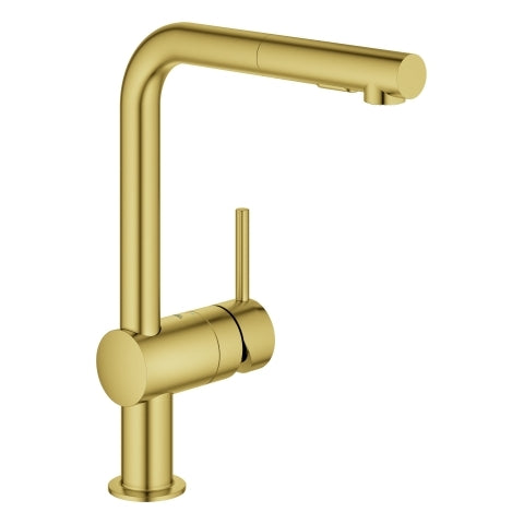 Grohe - EH-Spültischbatterie MINTA 30274 L-Ausl. azb. Spülbrause cool sunrise geb