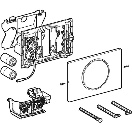 Geberit Vertriebs - Sigma10 WC-Strg. elektron.Spül, Batt. 1-M-Sp., Round, SKG, Funk,swm l.Etc/schw