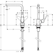 Hansgrohe - Spültischmischer 280 FOCUS M41 Eco 1jet edelstahl-optik